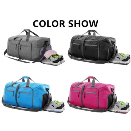 Foldable Travel Bag With Shoe Compartment